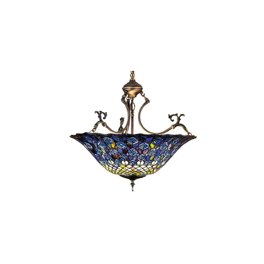 3 Light 24" Wide Pendant with Handmade Shade