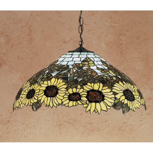 3 Light 22" Wide Pendant with Handmade Shade