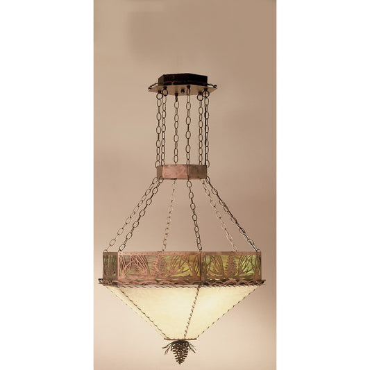3 Light 32" Wide Pendant with Handmade Shade