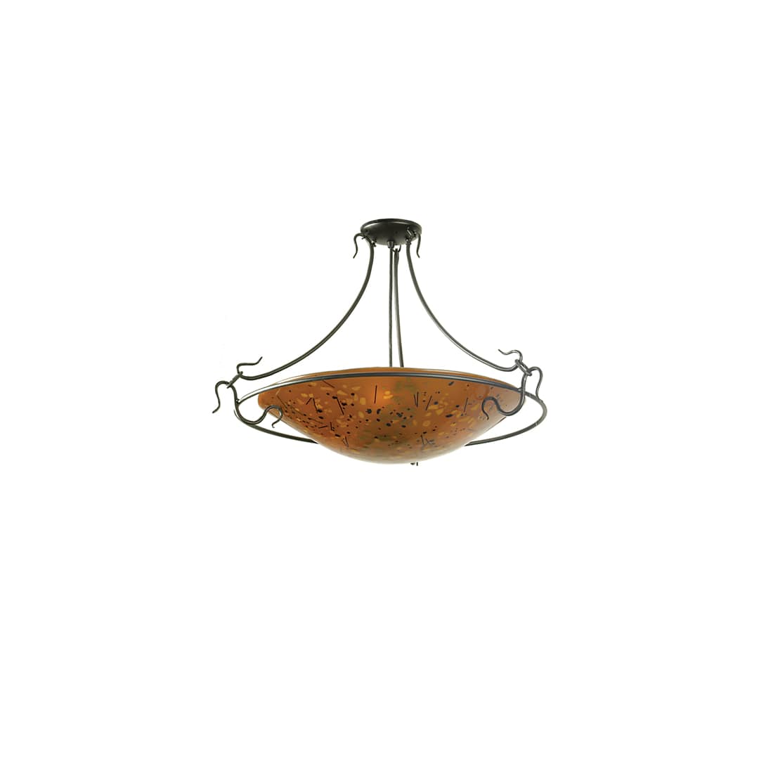 3 Light 30" Wide Pendant with Handmade Shade