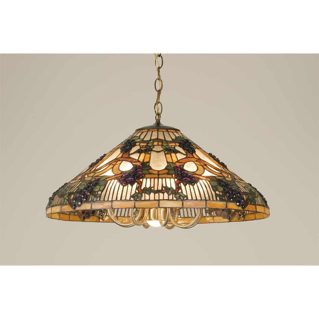 8 Light 24" Wide Pendant with Handmade Shade