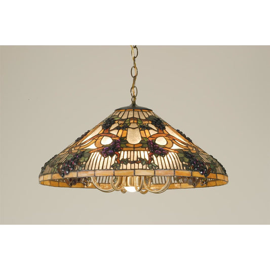 8 Light 24" Wide Pendant with Handmade Shade