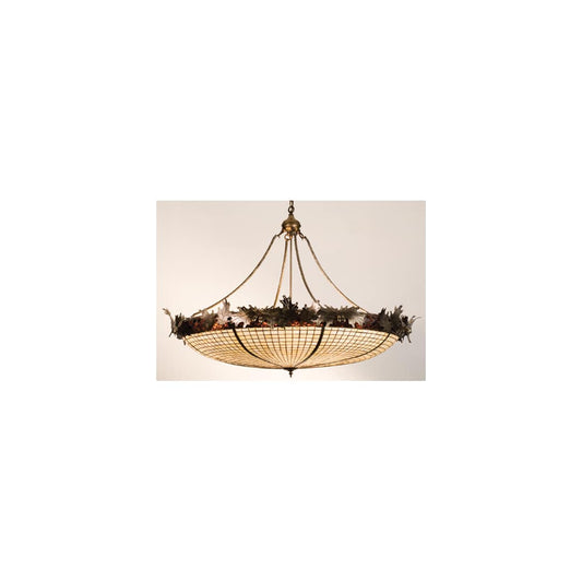 Six Light Bowl Pendant from the Acorn & Oak Leaves Collection