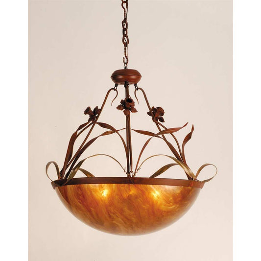 3 Light 26" Wide Pendant with Handmade Shade