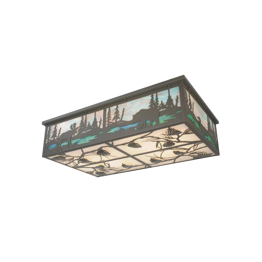 Eight Light Down Lighting Flush Mount Ceiling Fixture from the Wildlife Collection