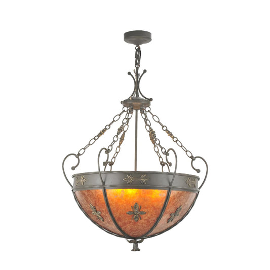 3 Light 26" Wide Pendant with Handmade Shade