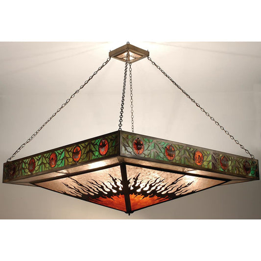 12 Light 21" Wide Pendant with Handmade Shade