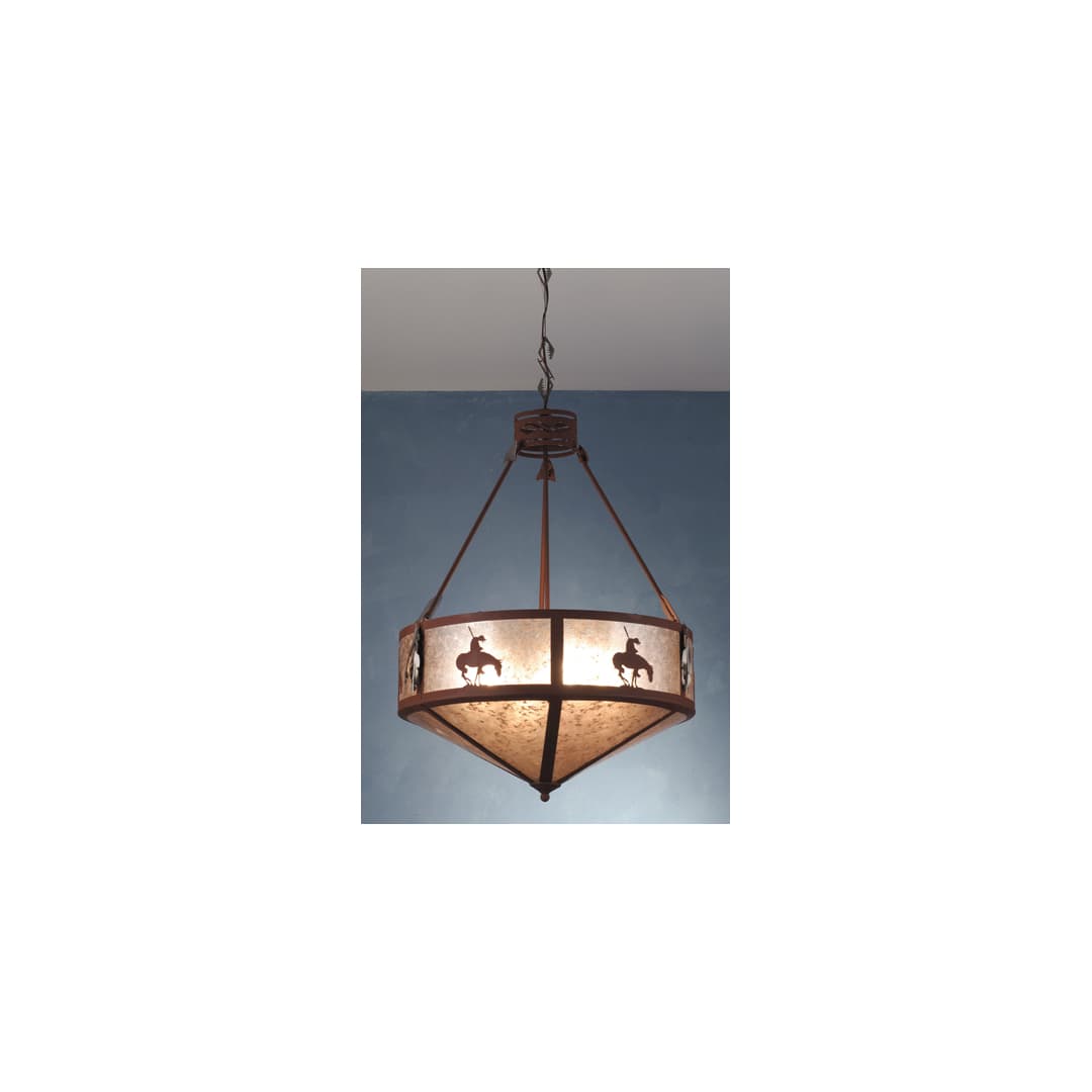 4 Light 24" Wide Pendant with Handmade Shade