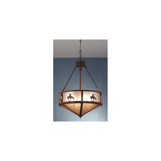 4 Light 24" Wide Pendant with Handmade Shade