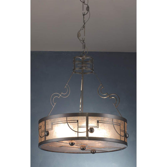 4 Light 25" Wide Pendant with Handmade Shade