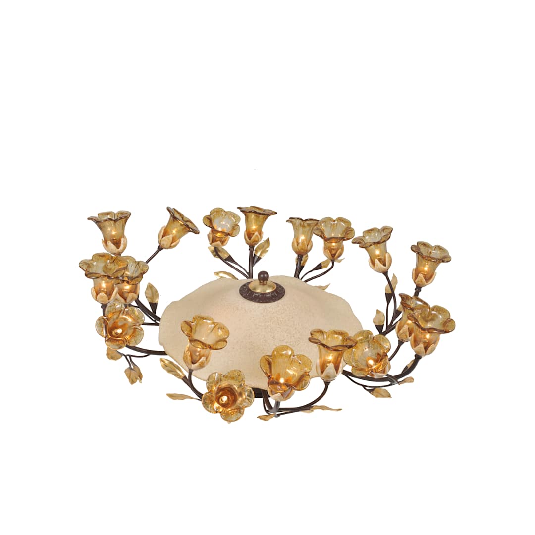 Twenty Light Down Lighting Chandelier from the Celestial Bouquet Collection
