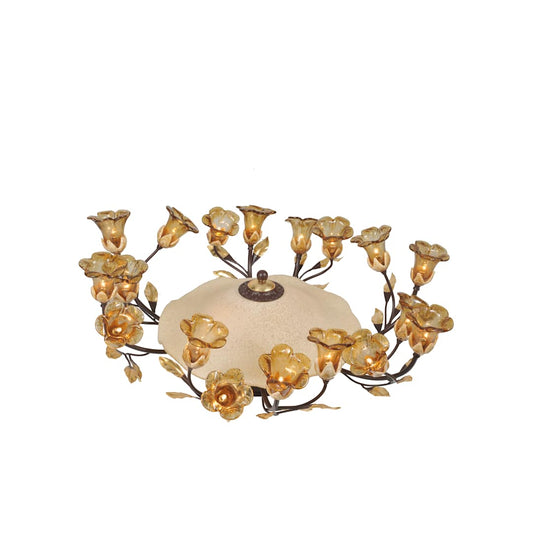 Twenty Light Down Lighting Chandelier from the Celestial Bouquet Collection