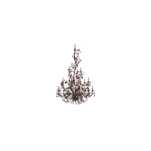 Crystal 18 Light Chandelier from the Cristallo Fiore Collection