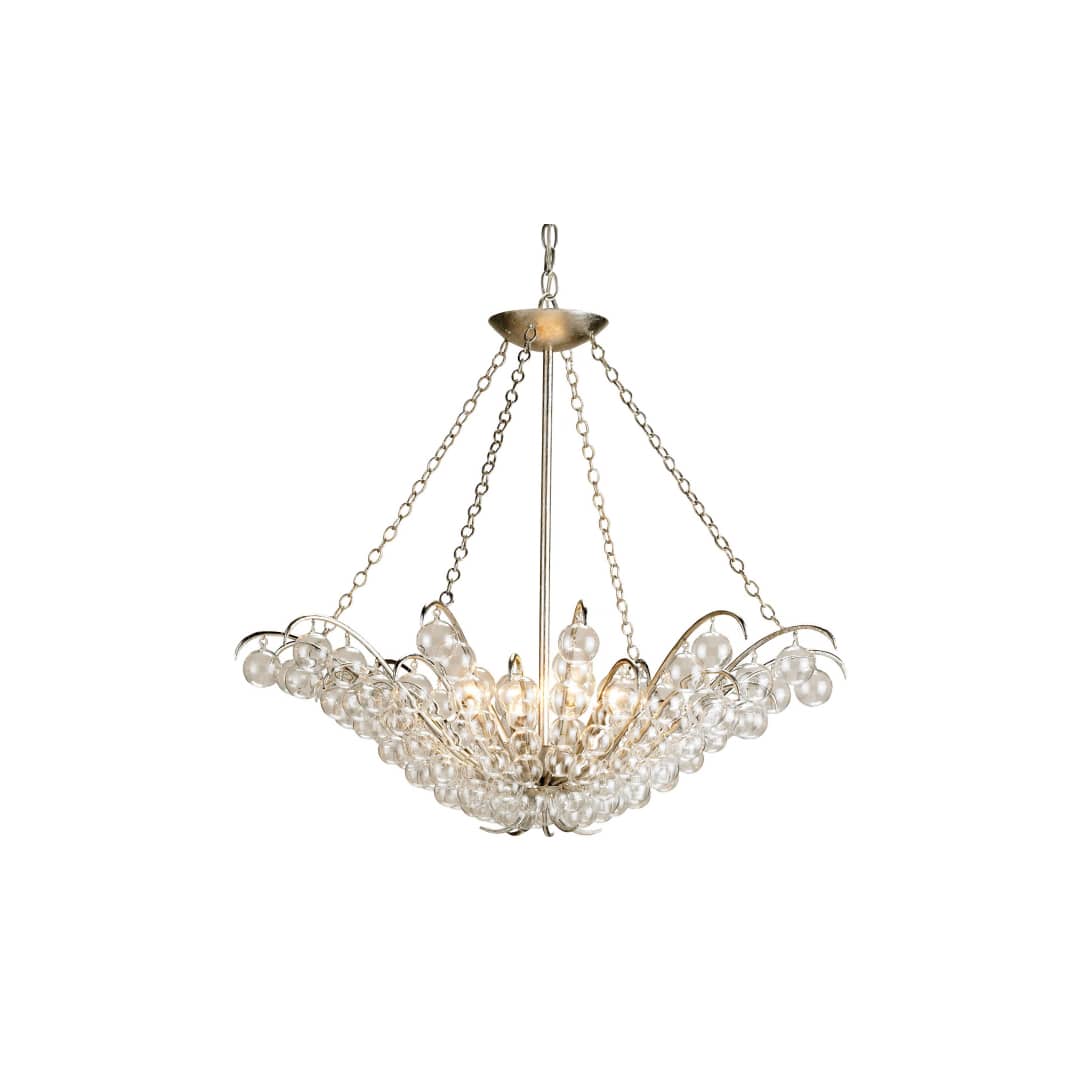 Quantum Four Light Glass Bauble Chandelier