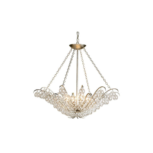 Quantum Four Light Glass Bauble Chandelier