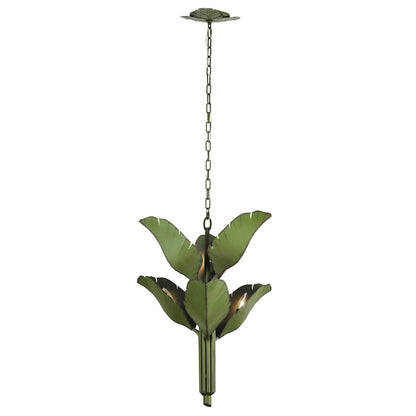 Banana Leaf 6 Light 23" Wide Abstract Candle Style Chandelier