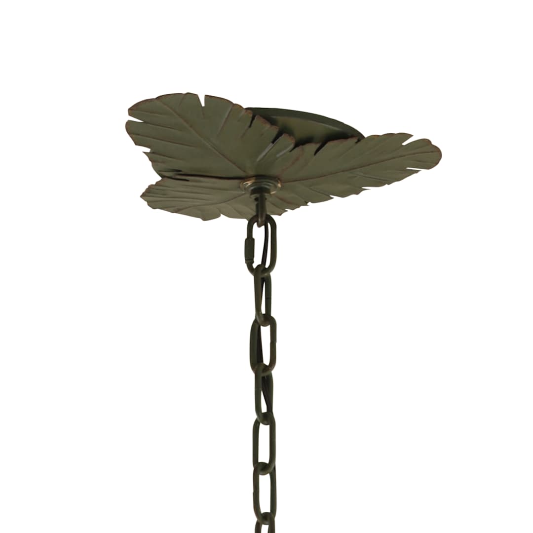 Banana Leaf 6 Light 23" Wide Abstract Candle Style Chandelier