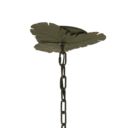 Banana Leaf 6 Light 23" Wide Abstract Candle Style Chandelier