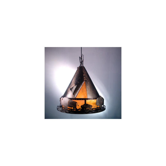 8 Light 36-1/2" Wide Pendant with Handmade Shade