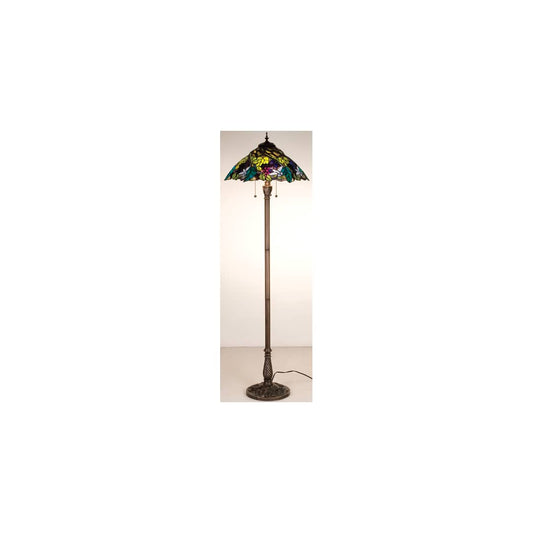 Stained Glass / Tiffany Floor Lamp from the Spiral Grape Collection