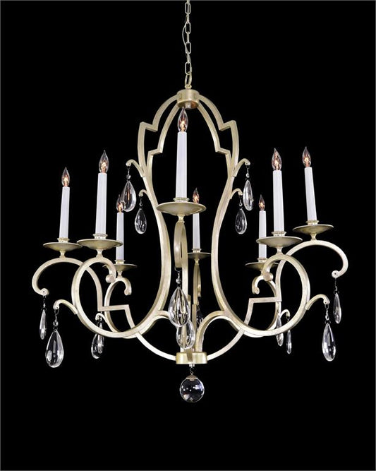 John Richard Silver-Leaf Eight-Light Chandelier