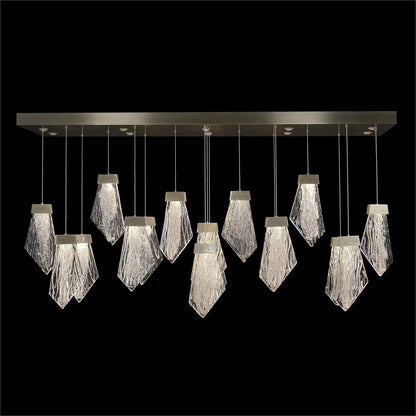 John Richard Lux Twenty-Seven-Light Horizontal Chandelier, Nickel