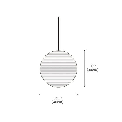 Japanese Globe Mulberry Paper Pendant Light