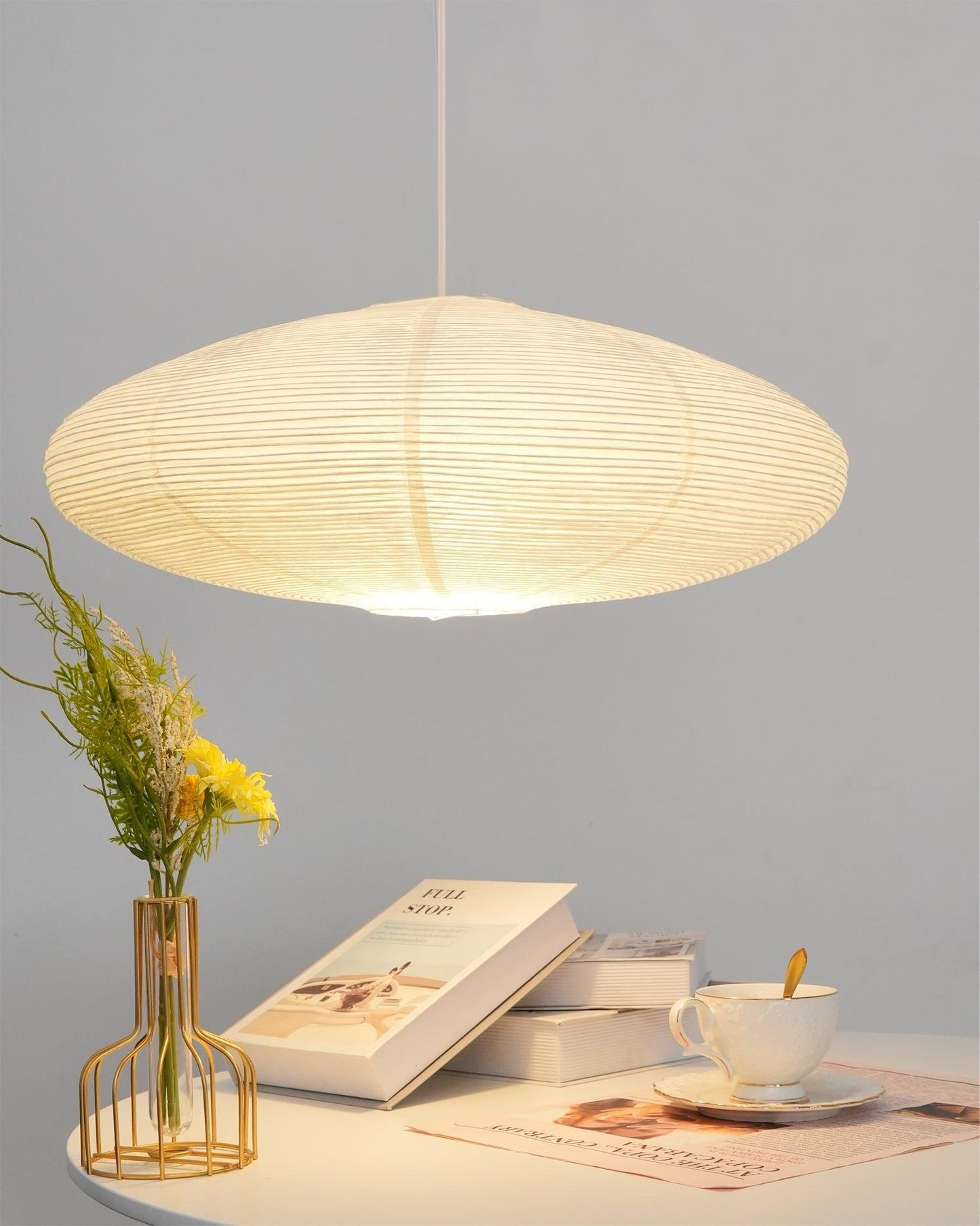 Japanese Mulberry Paper Pendant Light