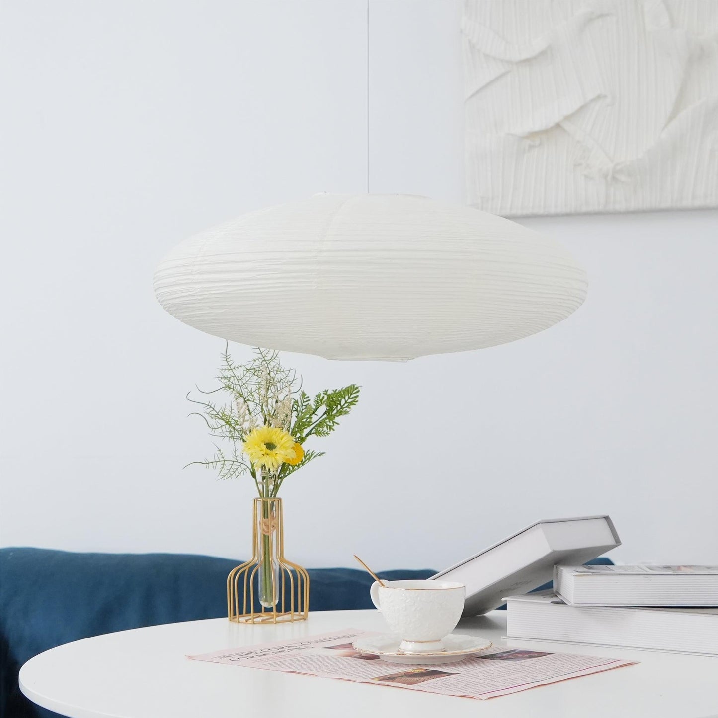 Japanese Mulberry Paper Pendant Light