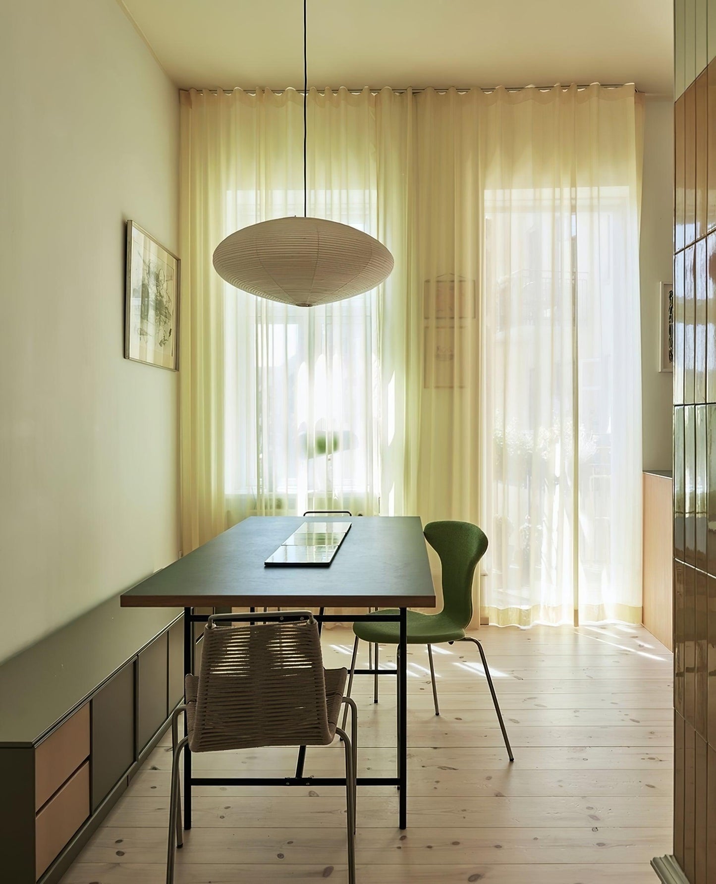 Japanese Mulberry Paper Pendant Light