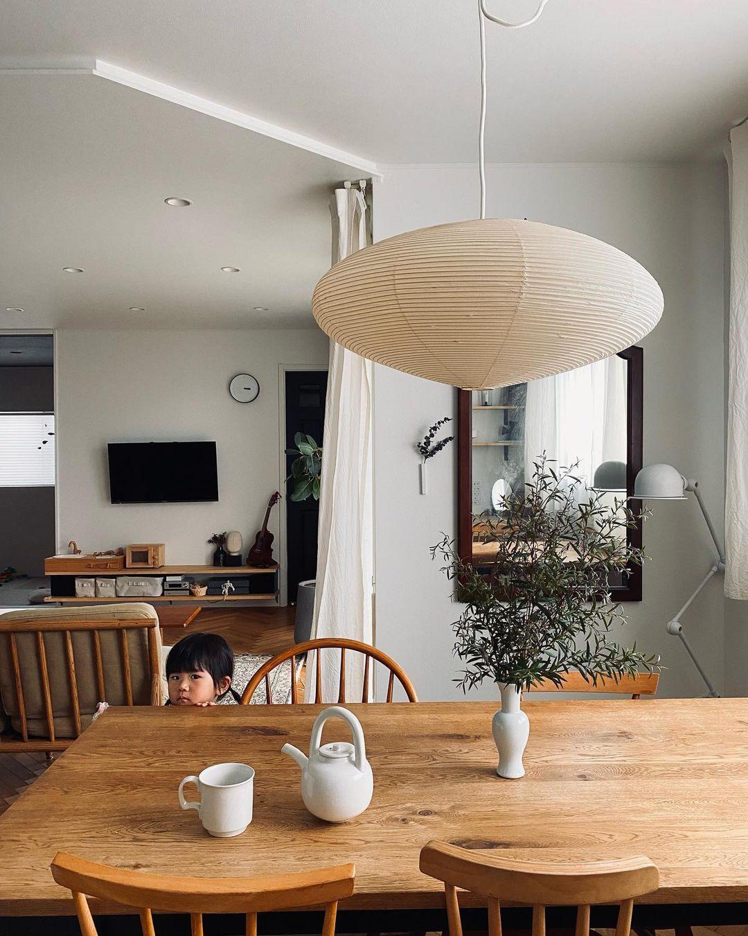 Japanese Mulberry Paper Pendant Light