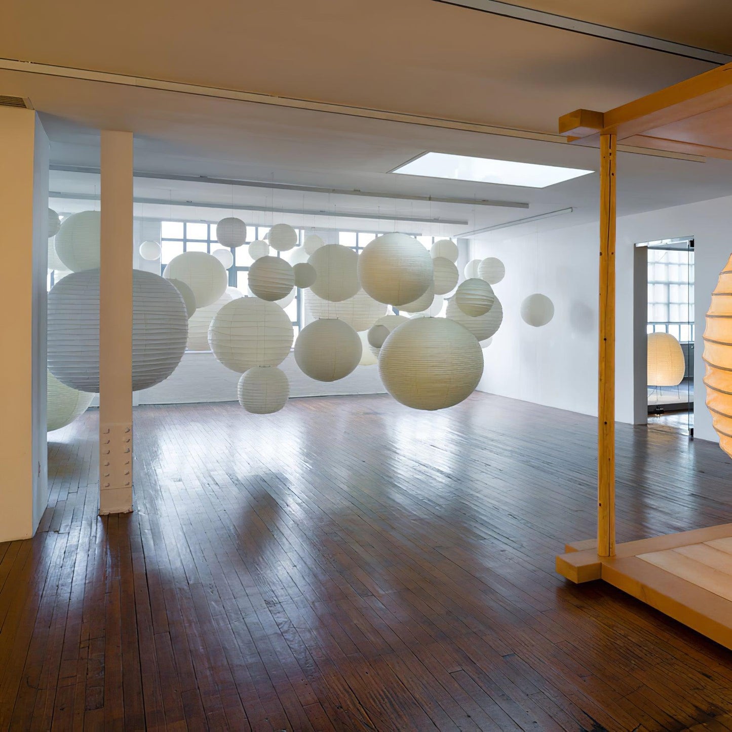 Japanese Globe Mulberry Paper Pendant Light