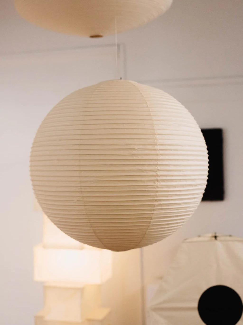 Japanese Globe Mulberry Paper Pendant Light