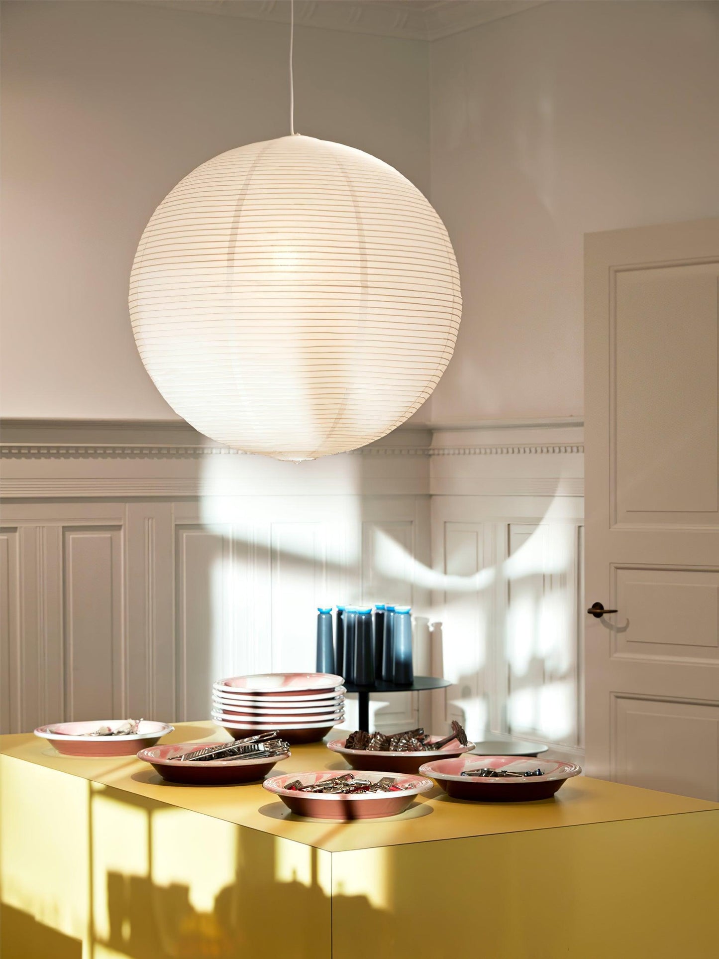 Japanese Globe Mulberry Paper Pendant Light