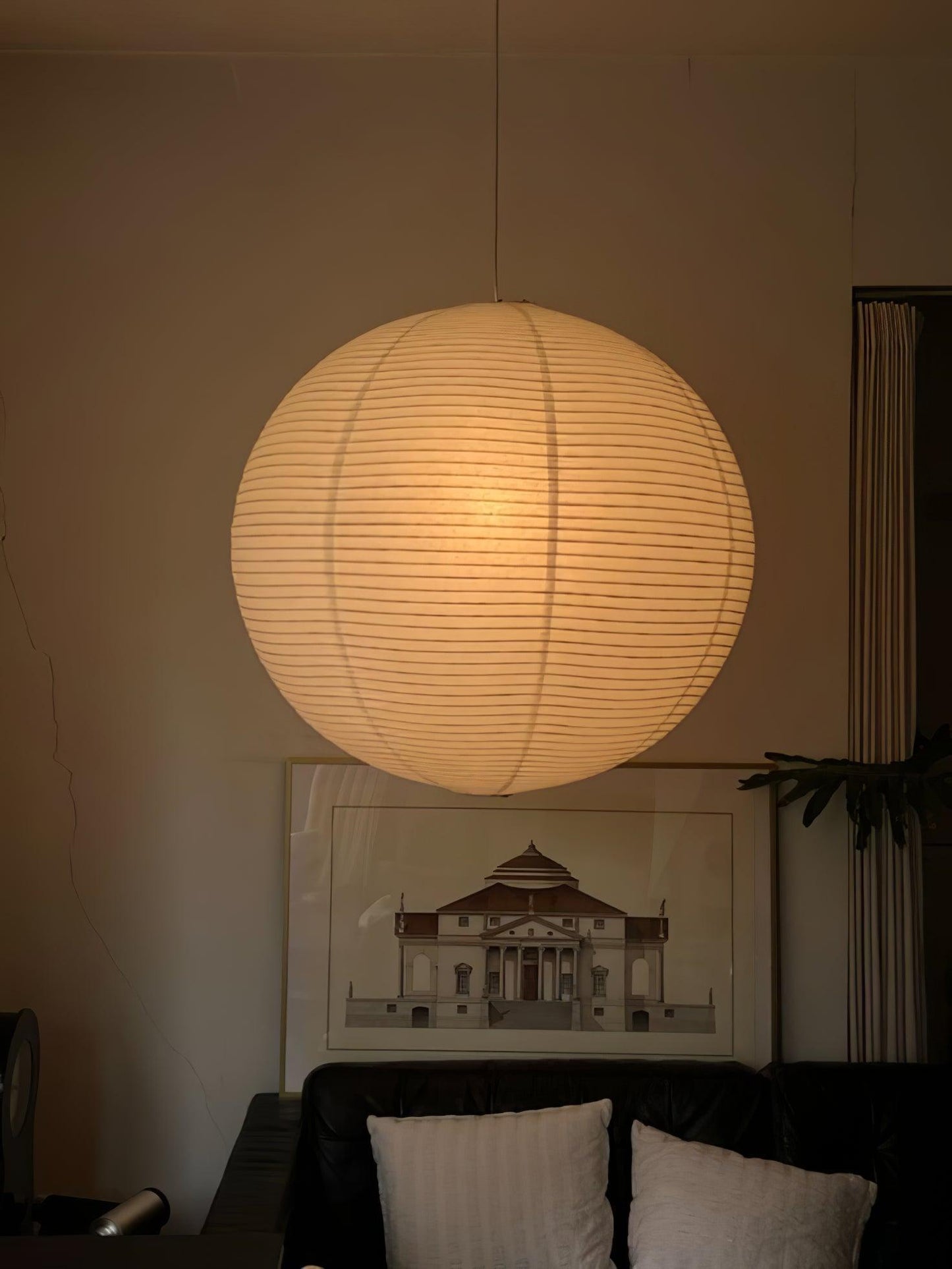 Japanese Globe Mulberry Paper Pendant Light