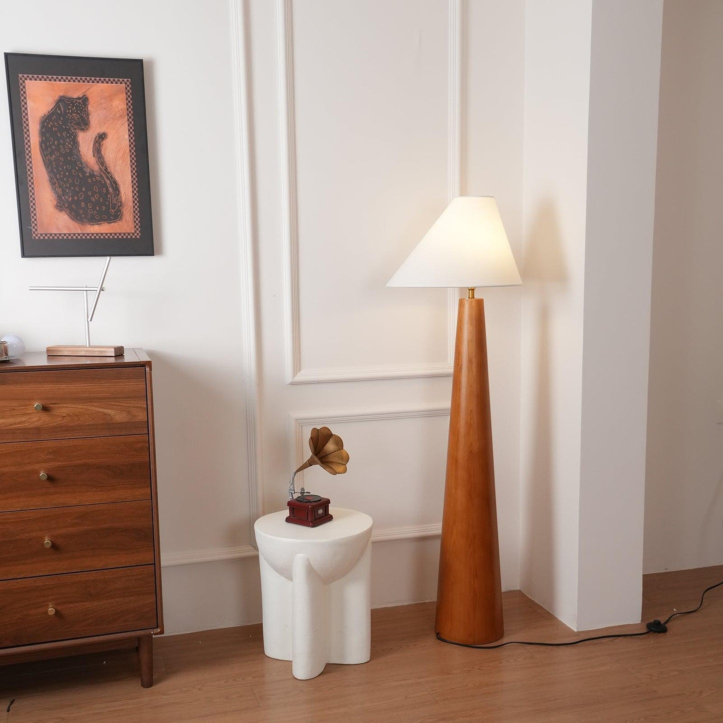 Mid-Century Tapered Floor Lamp