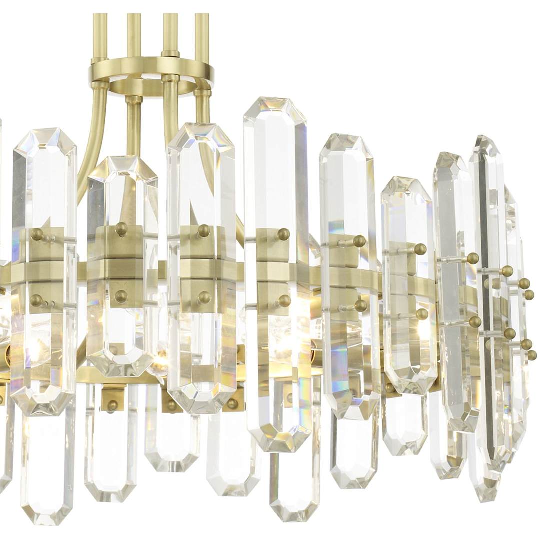 Bolton 8 Light 25" Wide Crystal Drum Chandelier with Faceted Crystal Accents