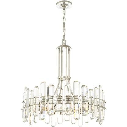 Bolton 8 Light 25" Wide Crystal Drum Chandelier with Faceted Crystal Accents