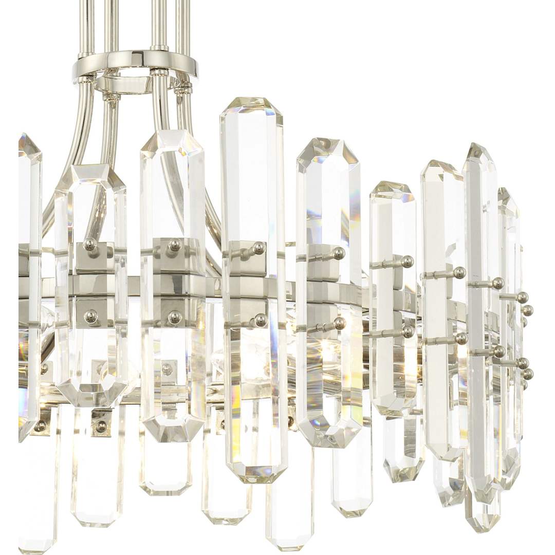Bolton 8 Light 25" Wide Crystal Drum Chandelier with Faceted Crystal Accents