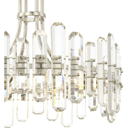 Bolton 8 Light 25" Wide Crystal Drum Chandelier with Faceted Crystal Accents