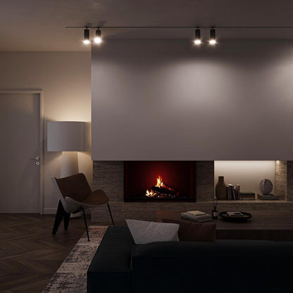 Modern Tapered Fabric Metal Floor Lamp