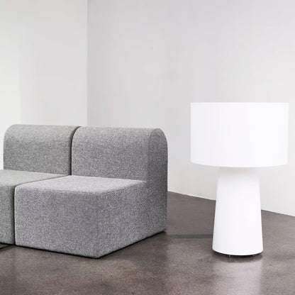 Modern Tapered Fabric Metal Floor Lamp