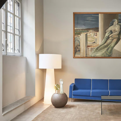 Modern Tapered Fabric Metal Floor Lamp