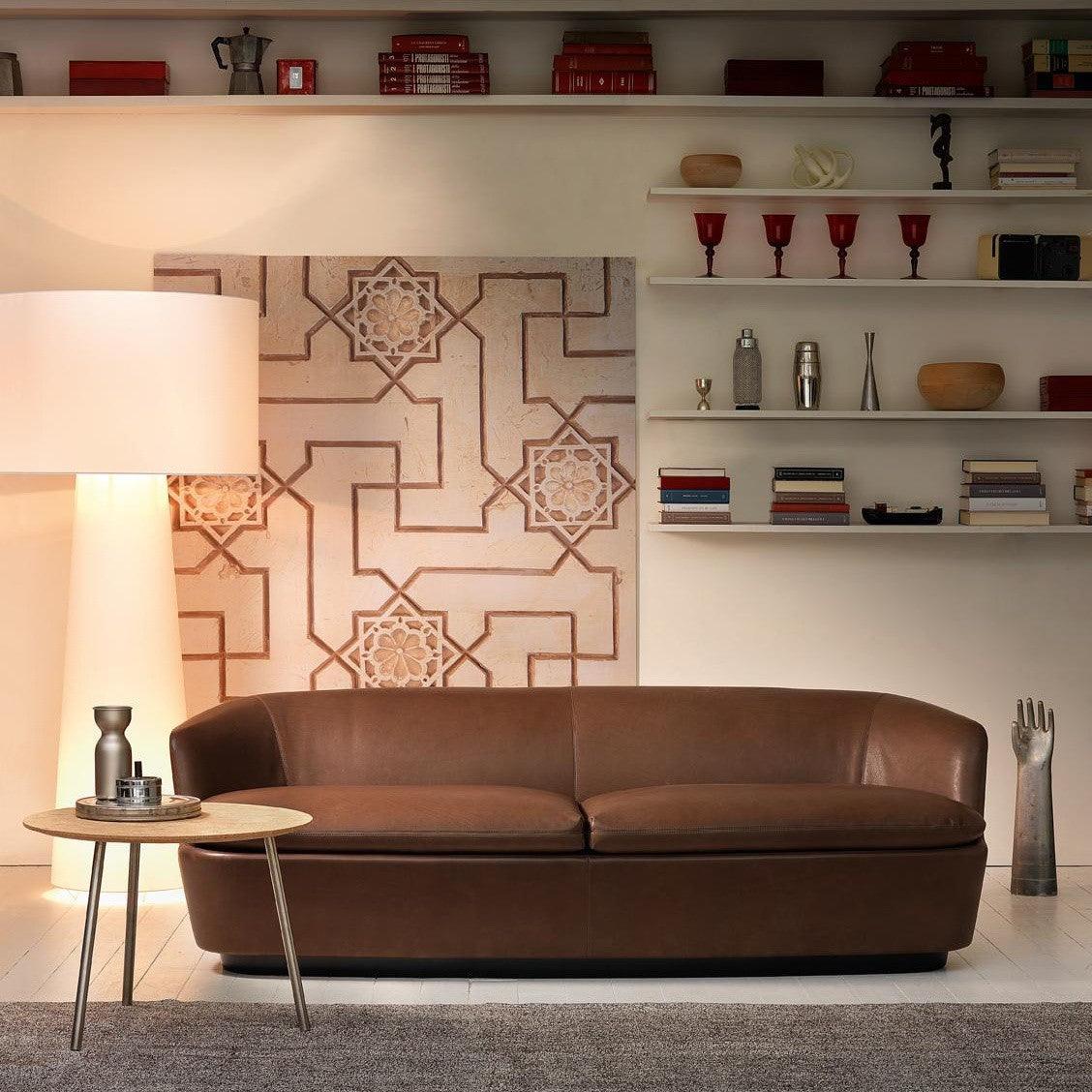 Modern Tapered Fabric Metal Floor Lamp