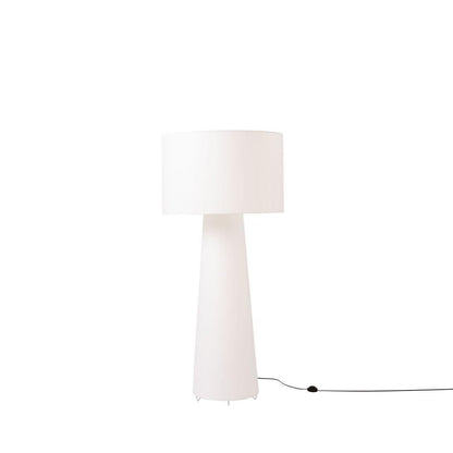 Modern Tapered Fabric Metal Floor Lamp