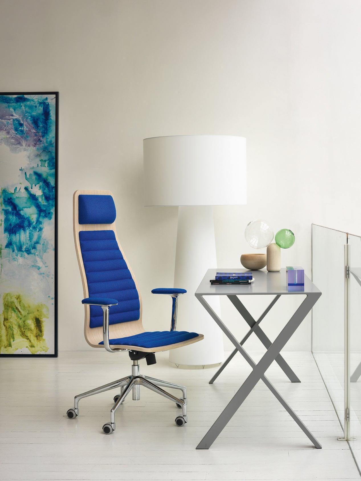 Modern Tapered Fabric Metal Floor Lamp