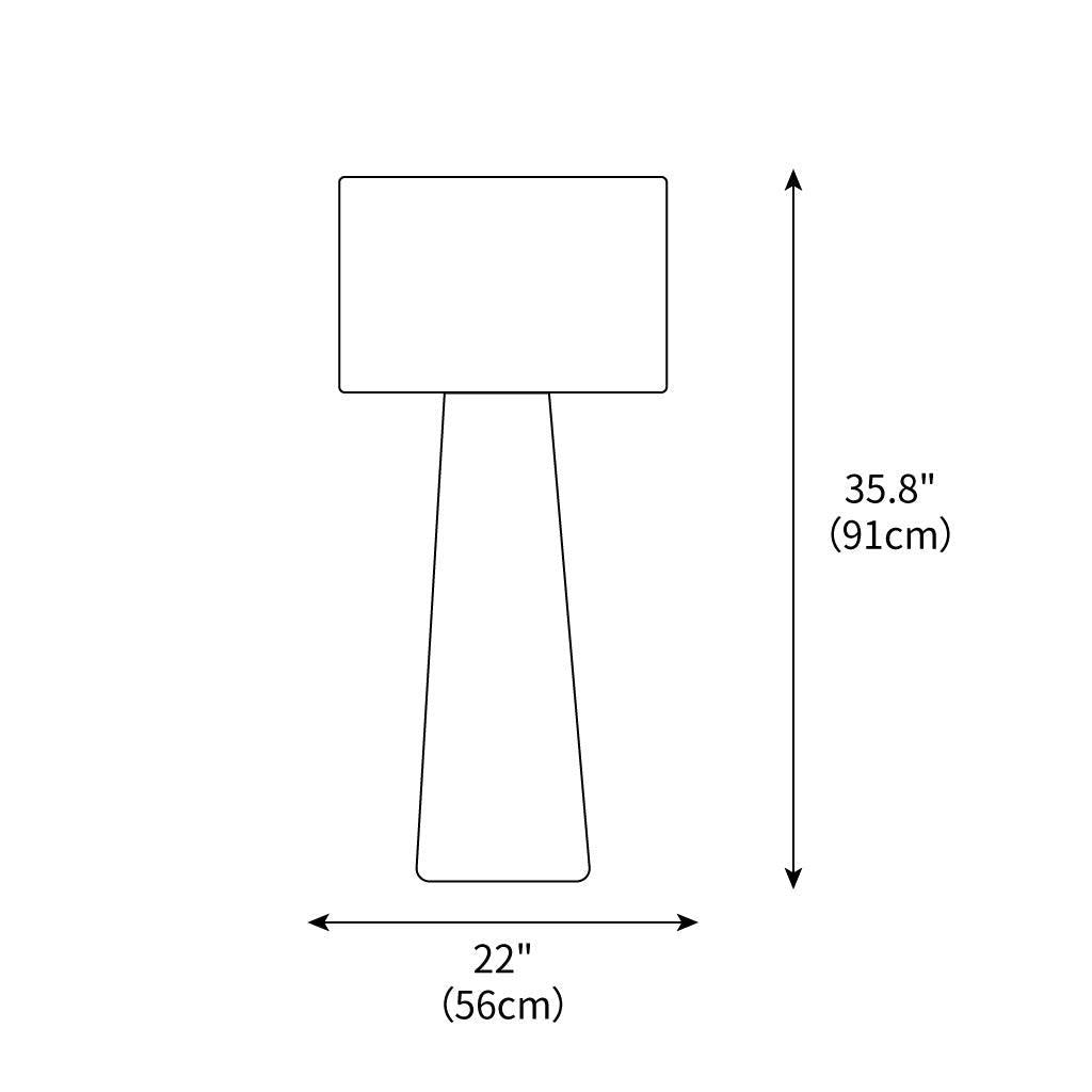 Modern Tapered Fabric Metal Floor Lamp