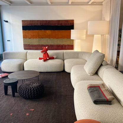 Modern Tapered Fabric Metal Floor Lamp