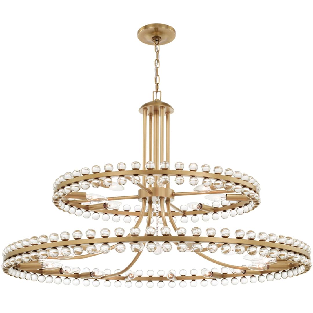 Clover 24 Light 39" Wide Ring Chandelier with Glass Ball Accents
