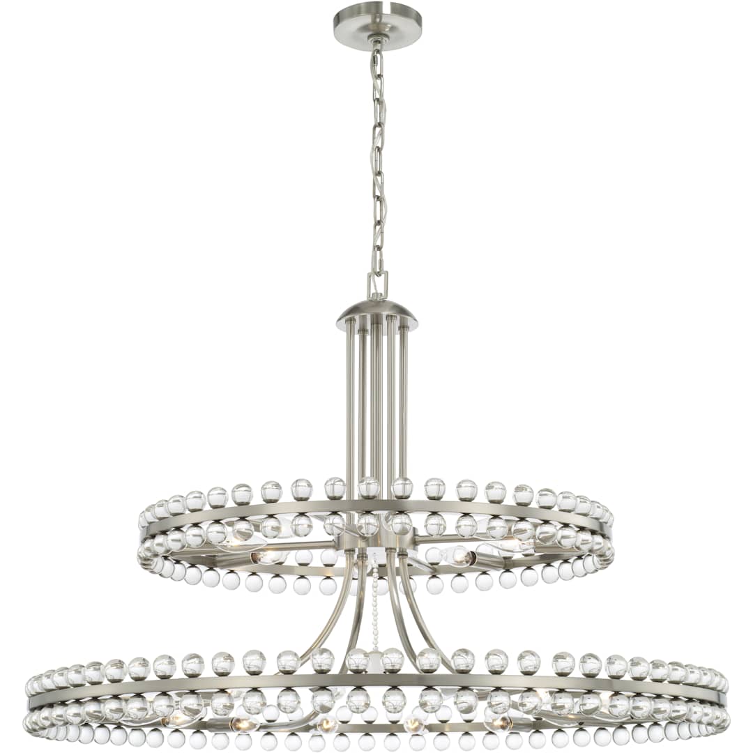 Clover 24 Light 39" Wide Ring Chandelier with Glass Ball Accents